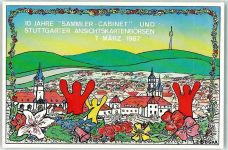 W7000 Stuttgart 10 Jahre Sammler Cabinet und Ansichtskartenbörse Nr. 232 AK - Geschichte 1987