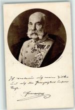 Spende zu Gunsten der Kriegsfürsorge AK Kaiser Franz Josef I. 1915