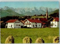 83236 W8212 Übersee - Wilder Kaiser 2344 m Kirche Heu Chiemsee