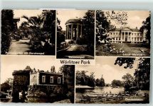 06786 O4414 Wörlitz - Palmengarten mit Floratempel Venustempel Schloss Museum Stein Gondelstation