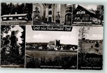 95689 W8591 Fuchsmühl - Gasthaus Brandhütte Burgruine Weissenstein Wallfahrtskirche Altaransicht Markredewitzer - Haus
