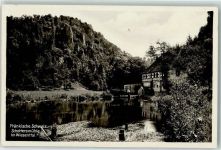 91344 W8551 Wiesenttal , Fränk Schweiz - Schottersmühle Wehr