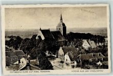 23769 W2449 Burg auf Fehmarn - Insel Fehmarn Kirche aus der Vogelschau