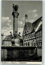 91301 W8550 Forchheim , Oberfr - Marktplatz Marktbrunnen Fachwerkhäuser Aus Bildkalender Aus deutschen Landen 1935