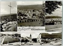 93449 W8494 Waldmünchen - Kreuzfelsen Schwimmbad Marktplatz Perlhütte Auto
