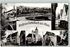 97337 W8716 Dettelbach - Rathaus Kirche St. Augustinus Brückertor