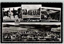 58636 W5860 Letmathe - Haus Letmathe Volkspark Schwanenteich Wappen