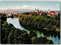 92521 W8472 Schwarzenfeld , Oberpf - Kirche Brücke