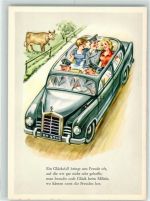 Oldtimer Mercedes Benz Cabrio Uniform Kuh Sort. 810/4 Auto Humor