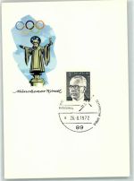 W8000 München Olympiade München Handball 1972 Sonderstempel