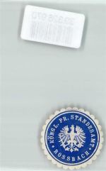 06242 O4205 Braunsbedra Siegelmarke Königl. Pr. Standesamt Rossbach