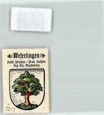 39356 O3243 Weferlingen , Aller - Vignette Wappen Freist. Preußen Prov. Sachsen Reg. Bez. Magdeburg