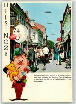Helsingör Helsingør - Bjergegade Einkaufsstraße Geschäfte Uhr Bär
