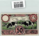 21423 W2090 Winsen Luhe Geldschein Notgeld 50 Pfennig Schloß Winsen Rinderweide