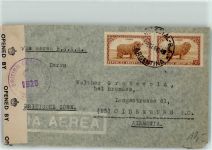 Buenos Aires Briefkuvert Luftpost BSAA Stempel Britische Zone 1528 Phila Argentinien KEINE AK