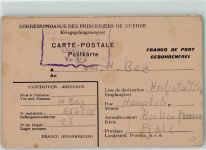 Kriegsgefangenenpost Bez Feldpoststempel WK II Kriegsgefangener
