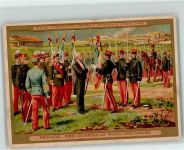 KEINE AK Chocolaterie d`Aiguebelle Montastere de la Trappe Remise des Drapeaux aux Troupes Expeditionnaires