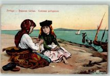 Tracht Mädchen Schiff Segelboot Trachten Portugal