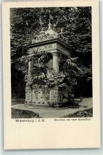 14827 O1825 Wiesenburg , Mark - Schloß Wiesenburg Schloßhof Schloßbrunnen