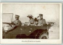 mit Gemahlin Militärfahrzeug Feldpost Adel Prinz Eitel Friedrich 916