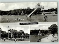 02779 O8802 Großschönau , Sachs - Schwimmbad Wasserrutsche Sprungturm