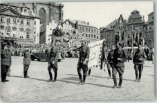 Prag Praha Parade der 1 Armee Fahnen Militärfahrzeug Militär Tschechien Foto AK