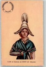 50000 Saint-Lo Lithographie Coiffe et Costume