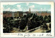 17039 O2001 Chemnitz b Neubrandenburg 1904 - Wilhelmplatz St. Lukaskirche Litfaßsäule