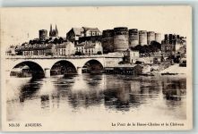 49000 Angers - le Pont de la Basse-Chaine et le Chateau