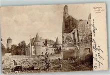 25310 Blamont 1917 Gebrauchsspuren Schloss u. Ruine Uniform Fahrrad