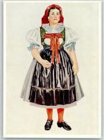 Jihlava Iglau Lithographie / Künstlerkarte sign. E. Moser-Pfiffl Iglauer Tracht