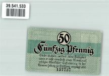 W4708 Kamen , Westf Fünfzig Pfennig Nr. 157737 Notgeld Deutschland Notgeldschein