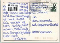 26465 W2941 Langeoog 1988 - Fliegeraufnahme der Insel Wasserturm Fähranleger Jachthafen