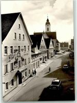 88353 W7964 Kißlegg Foto AK Herrenstraße mit Gasthaus Hirsch-Post