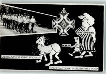 3701 Zeist Fotomontage AK Orden Wandersport Karikatur