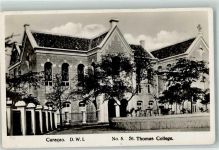 Willemstad Gebrauchsspuren St. Thomas College Foto AK Curacao