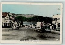Port Alberni Gebrauchsspuren Auto Oldtimer Cafe Argyle Street Foto AK