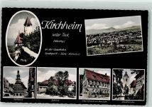 73230 W7312 Kirchheim unter Teck - Burg Teck Rathaus Schloss Geburtshaus von Max Eyth Stadtkirche