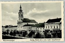Sighetu Marmatiei Marmaroschsiget - Miklos Horthy Platz mit röm. Kath. Kirche