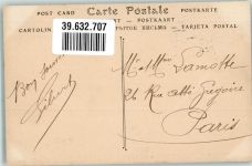 Oran 1910 - Place de la Perle Kirche Ort lt. Stempel