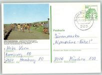 25718 W2228 Friedrichskoog , Dithm 1980 Ganzsache Schwimmbad