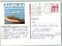 25946 W2278 Wittdün , Amrum 1985 Ganzsache Amrum