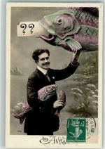 Fische 1. April 1911 Gebrauchsspuren