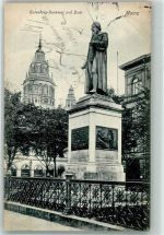 W6500 Mainz a Rhein Denkmal Gutenberg 1910