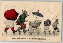 Humor Familie im Regen Scheuermann, W.