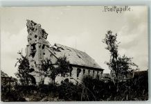 Langemark-Poelkapelle Foto AK Kirche zerschossen