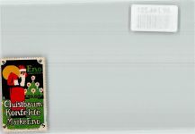 Vignette Christbaum Konfekte Marke Eno Werbung Litho Weihnachtsmann