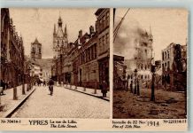 Ypres Ypern / Ieper 1914 Foto AK WK I La Rue de Lille