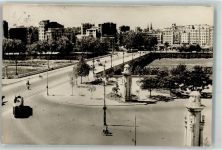 Valencia 1957 Foto AK Straßenbahn Puento de Aragon