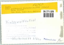66999 W6787 Hinterweidenthal FOTO KEINE AK Kath. Kirche Ort handschriftlich Foto Original aus Archiv eines Ansichtskartenverlags